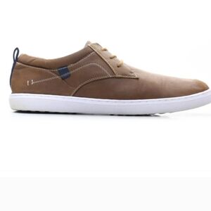 Steve Madden Instax Men's Tan Low-Top Laced Faux Leather Shoes Sz: 8 EUC!
